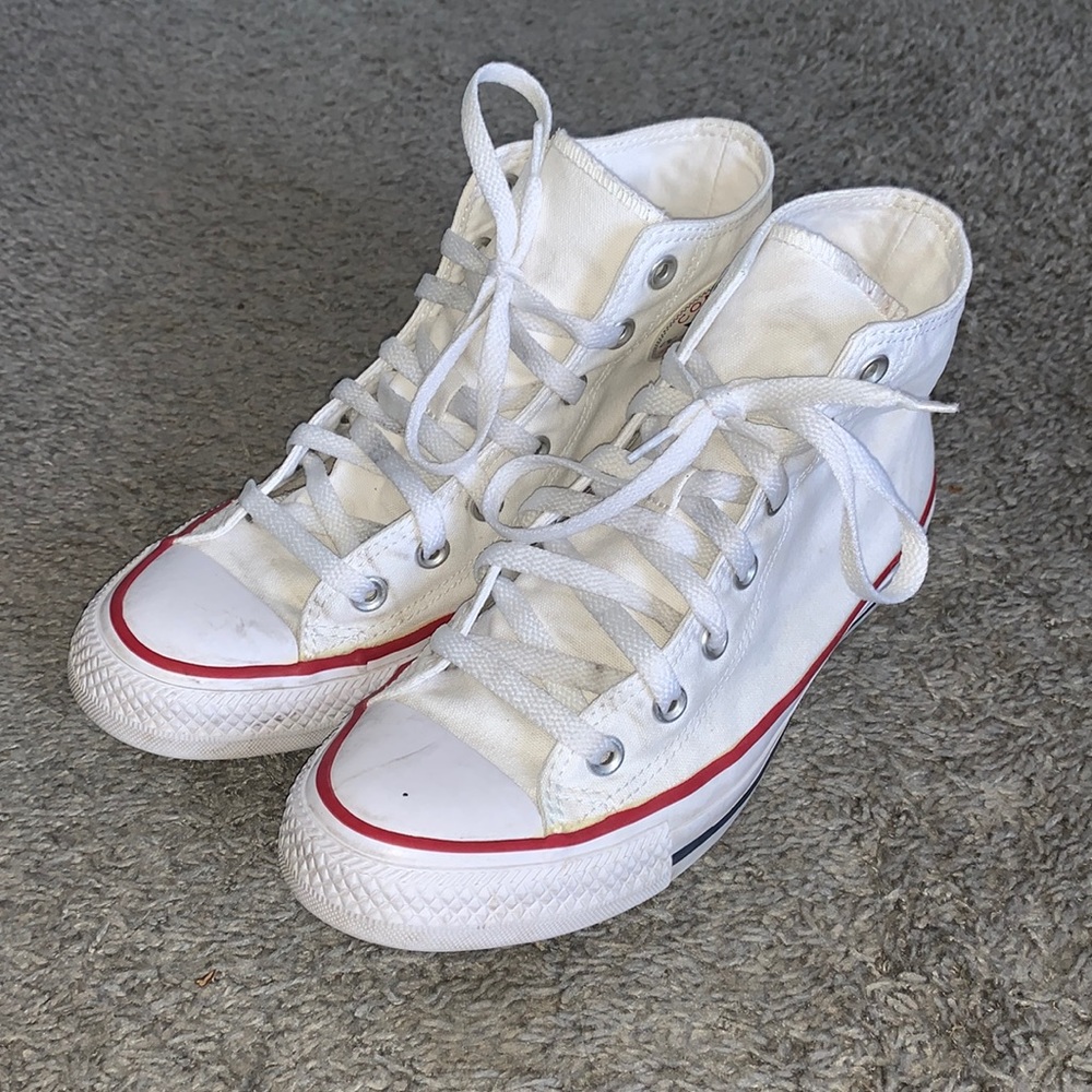 White Converse High Tops
